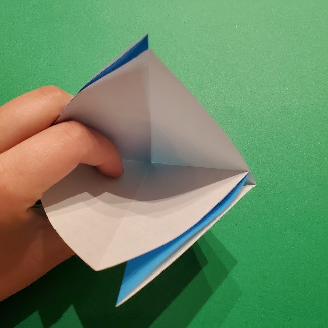 ゲッコウガの折り紙 折り方作り方1顔 (8)
