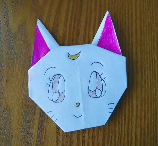 セーラームーン ルナの折り紙＊折り方作り方 (10)