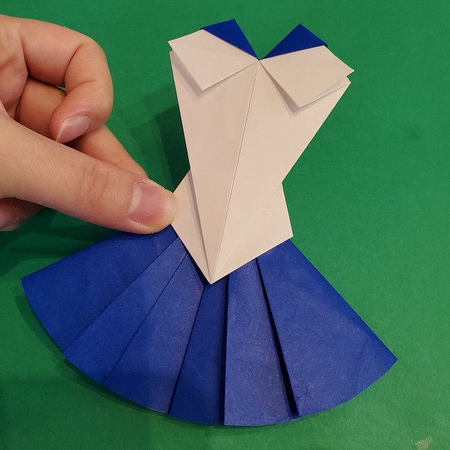 セーラームーンの折り紙の折り方作り方☆ドレス (54)