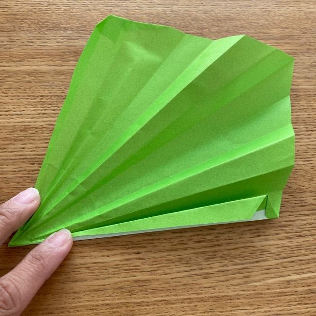 トトロ 葉っぱの傘の折り紙＊折り方作り方11