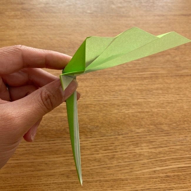 トトロ 葉っぱの傘の折り紙＊折り方作り方16