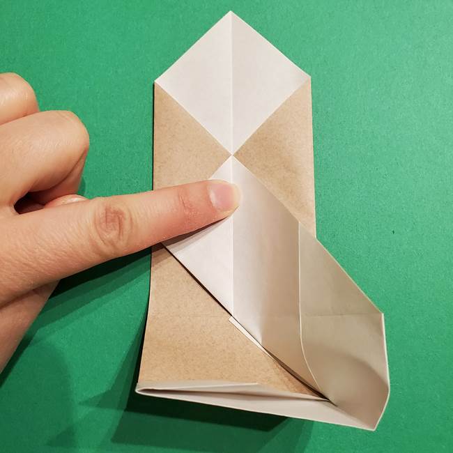 ポケモン(ポケットモンスター)折り紙のディグダの折り方作り方(17)