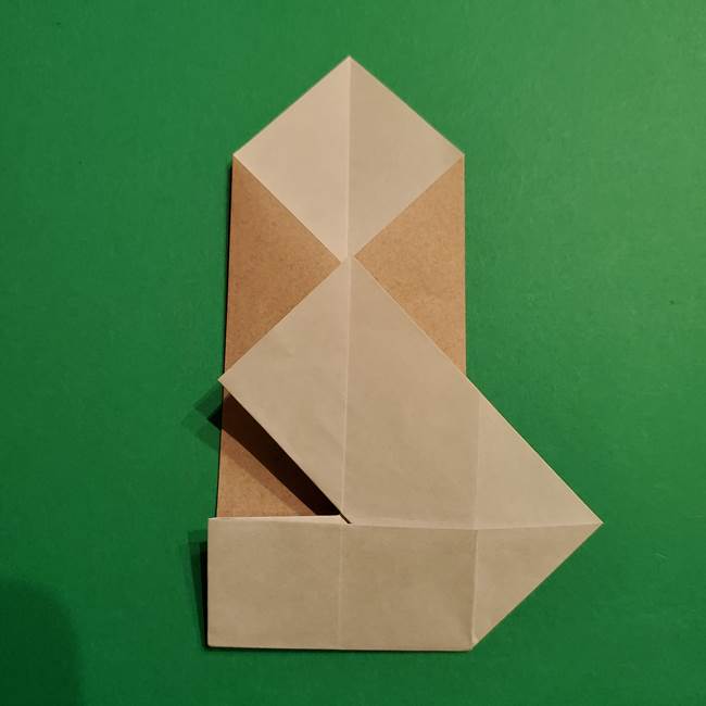 ポケモン(ポケットモンスター)折り紙のディグダの折り方作り方(18)