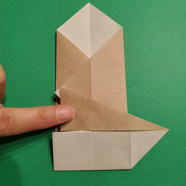 ポケモン(ポケットモンスター)折り紙のディグダの折り方作り方(19)