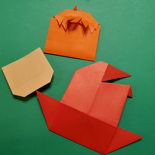 ポニョの折り紙 簡単な作り方折り方完成 (1)