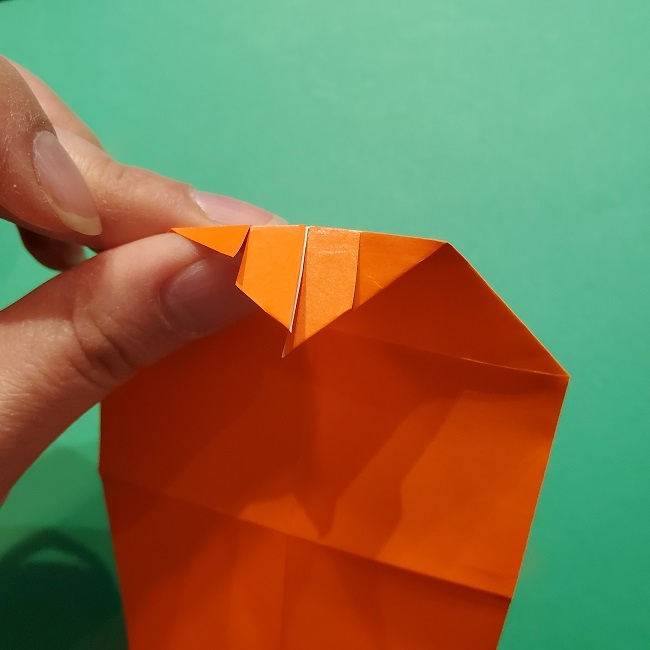 ポニョの折り紙 簡単な作り方折り方２髪 (15)