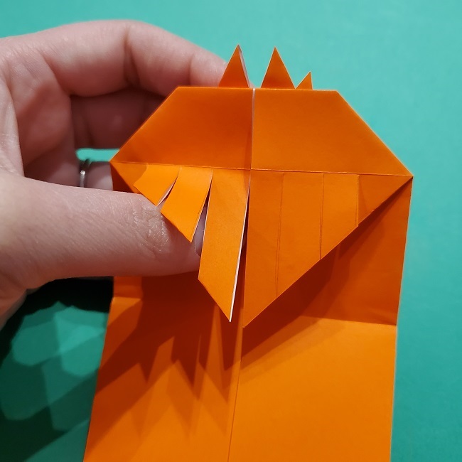 ポニョの折り紙 簡単な作り方折り方２髪 (19)