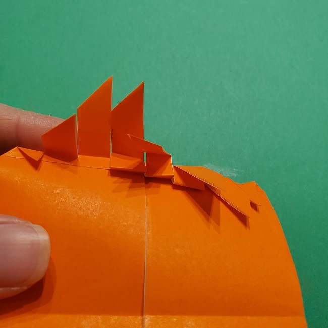 ポニョの折り紙 簡単な作り方折り方２髪 (21)