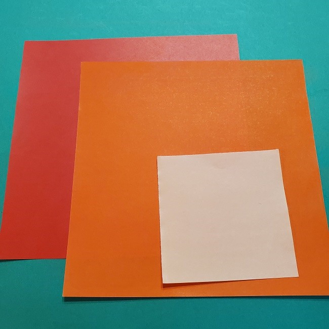 ポニョの折り紙の作り方＊用意する折り紙 (1)