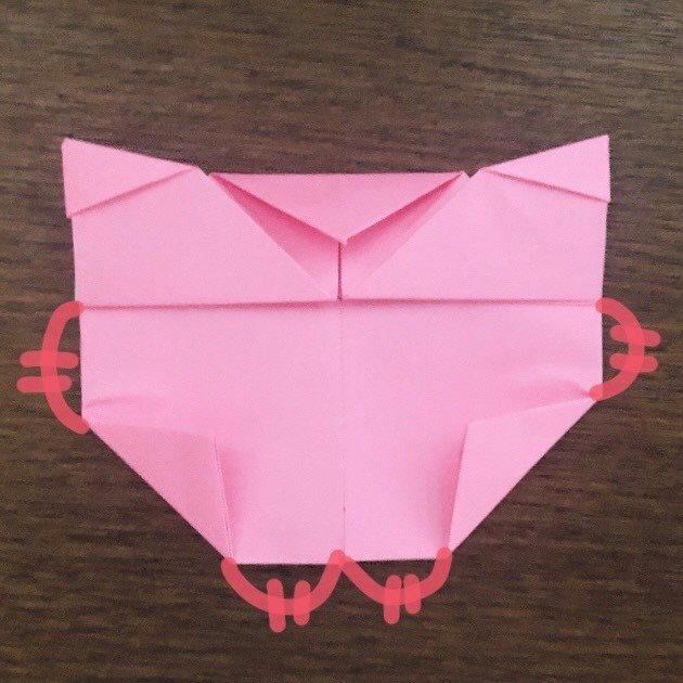 ミュウの折り紙 簡単な折り方作り方 (16)