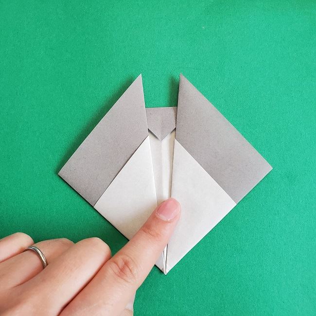 折り紙 簡単かわいいトトロの折り方作り方 (13)