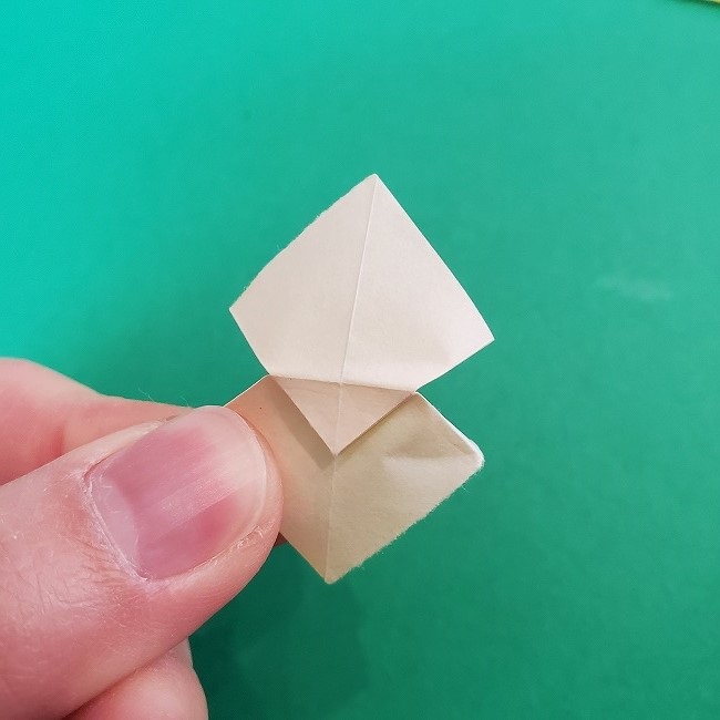 折り紙 菜の花(立体)の折り方作り方1花 (16)