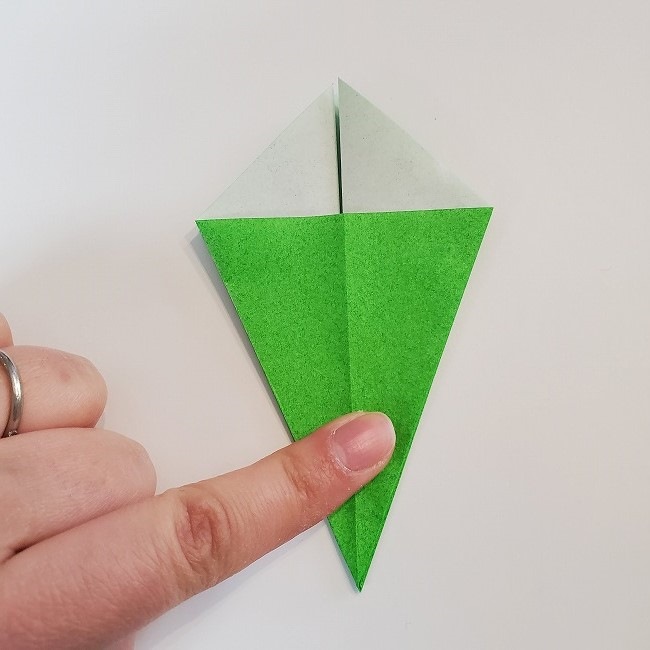 折り紙 菜の花(立体)の折り方作り方2土台 (17)