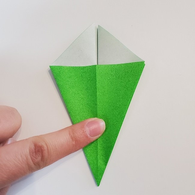 折り紙 菜の花(立体)の折り方作り方2土台 (20)