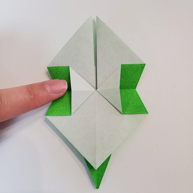 折り紙 菜の花(立体)の折り方作り方2土台 (27)