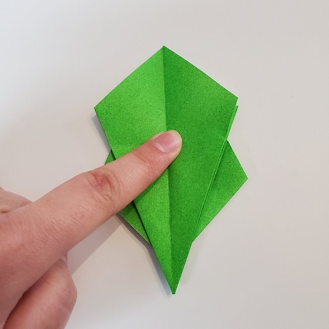 折り紙 菜の花(立体)の折り方作り方2土台 (32)