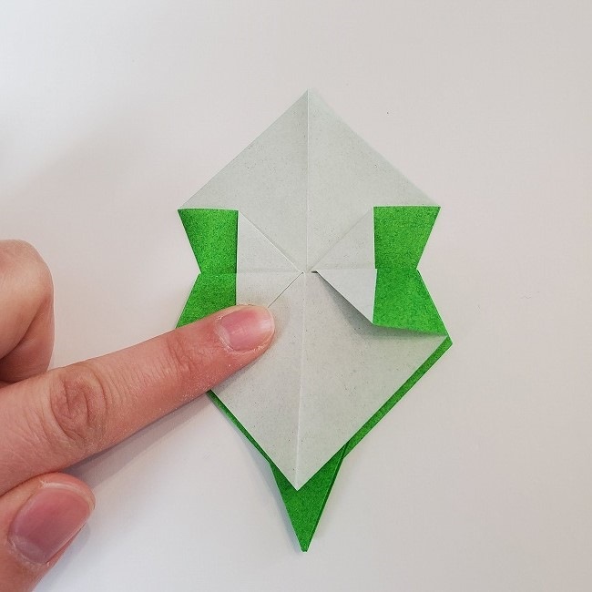 折り紙 菜の花(立体)の折り方作り方2土台 (33)