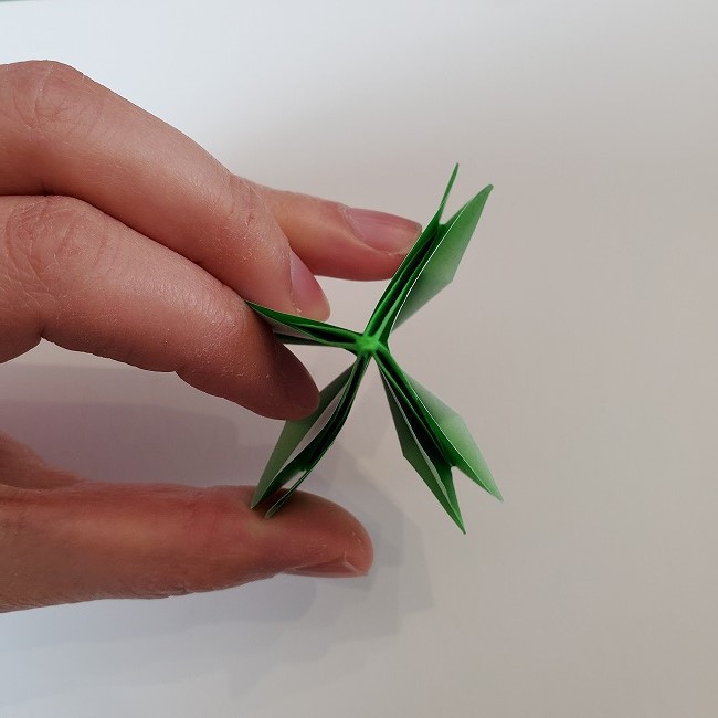 折り紙 菜の花(立体)の折り方作り方2土台 (36)