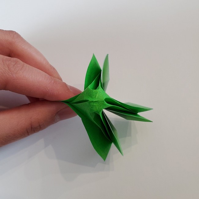 折り紙 菜の花(立体)の折り方作り方2土台 (37)