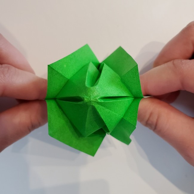 折り紙 菜の花(立体)の折り方作り方2土台 (38)