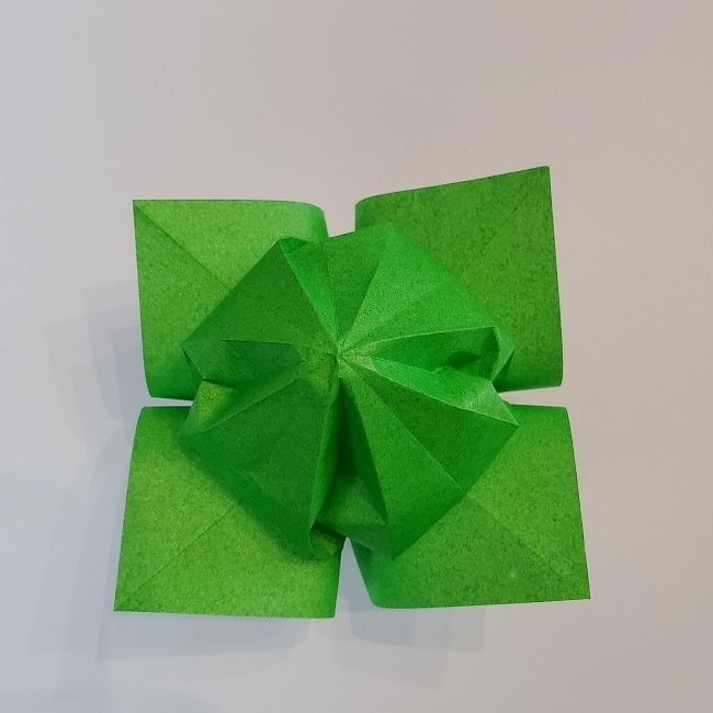 折り紙 菜の花(立体)の折り方作り方2土台 (39)