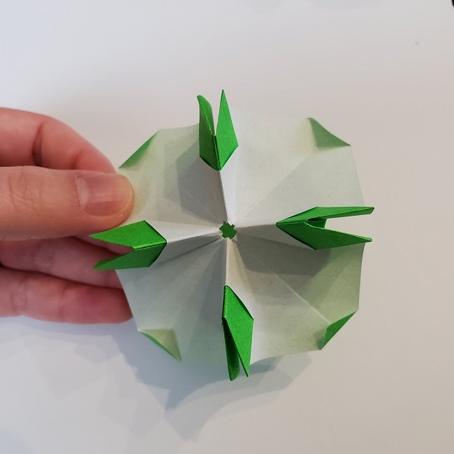 折り紙 菜の花(立体)の折り方作り方2土台 (41)