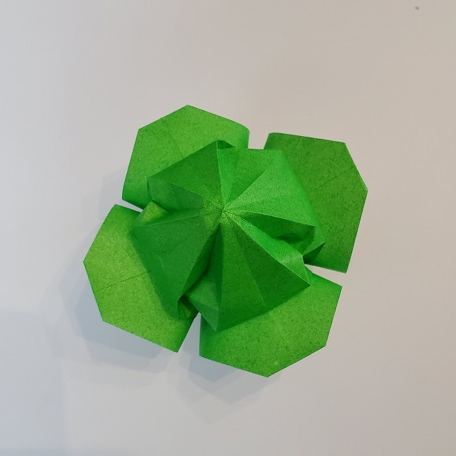 折り紙 菜の花(立体)の折り方作り方2土台 (42)