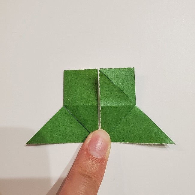 折り紙のクローバー(4枚ver)＊折り方・作り方1葉っぱ (14)