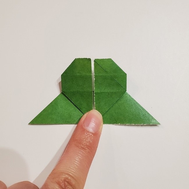 折り紙のクローバー(4枚ver)＊折り方・作り方1葉っぱ (22)