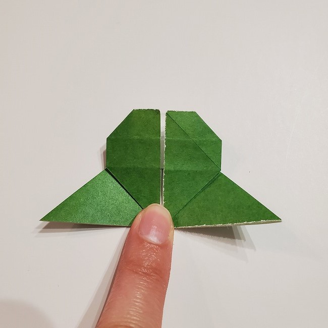 折り紙のクローバー(4枚ver)＊折り方・作り方1葉っぱ (24)