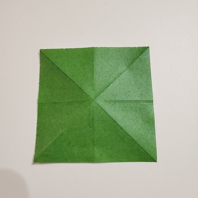 折り紙のクローバー(4枚ver)＊折り方・作り方1葉っぱ (6)