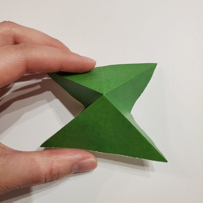 折り紙のクローバー(4枚ver)＊折り方・作り方1葉っぱ (7)