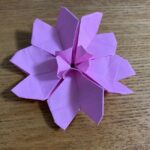 桜の折り紙 切らないで立体的で簡単な折り方作り方★小学生の子供と作ったよ！