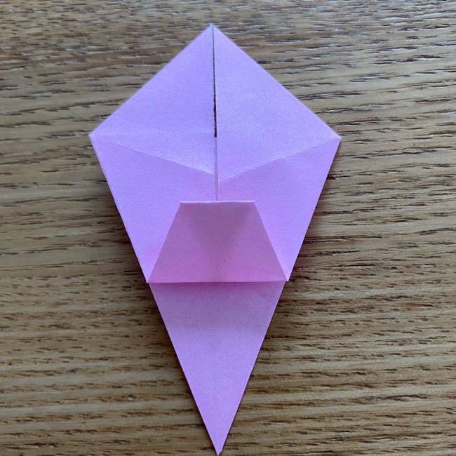 桜の折り紙 切らないで立体的につくる折り方作り方 (14)