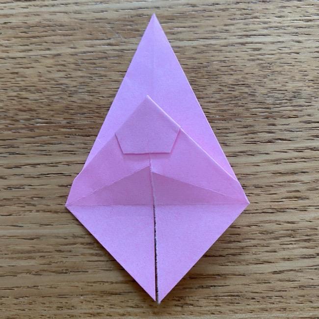 桜の折り紙 切らないで立体的につくる折り方作り方 (19)