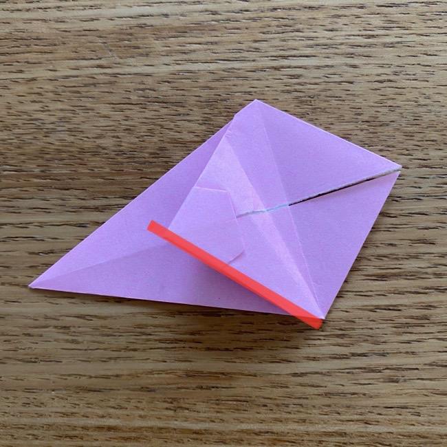 桜の折り紙 切らないで立体的につくる折り方作り方 (22)