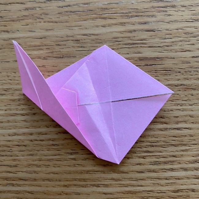 桜の折り紙 切らないで立体的につくる折り方作り方 (23)