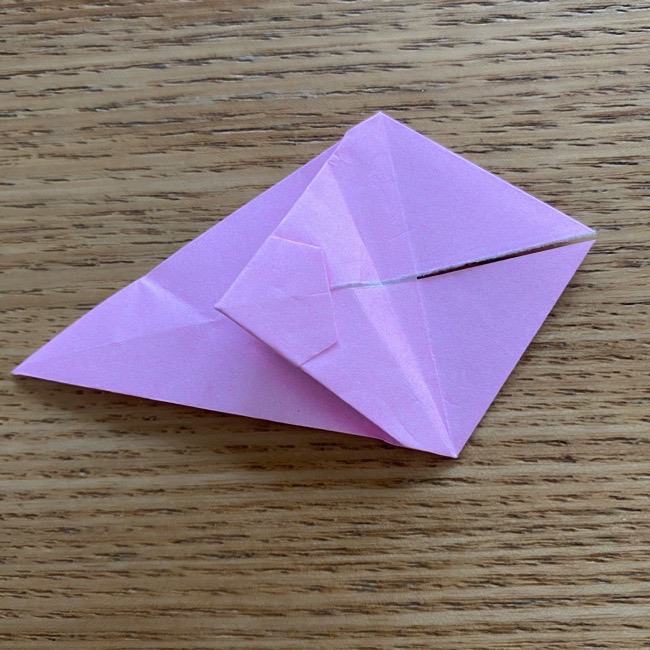 桜の折り紙 切らないで立体的につくる折り方作り方 (24)