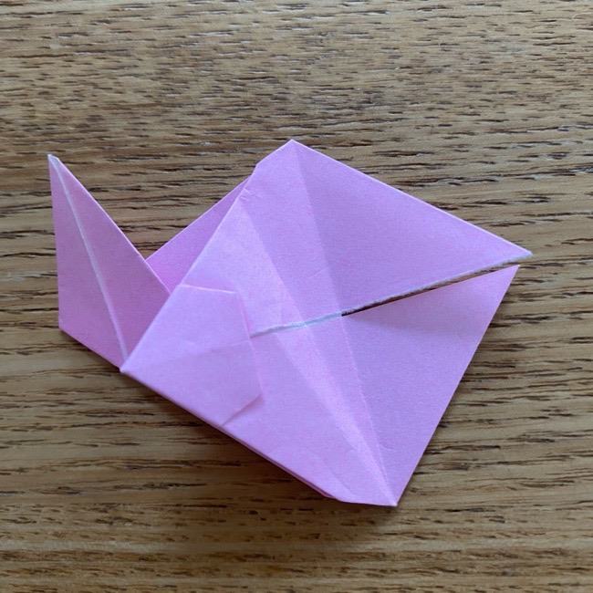 桜の折り紙 切らないで立体的で簡単な折り方作り方27