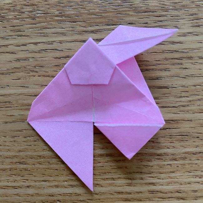 桜の折り紙 切らないで立体的につくる折り方作り方 (28)