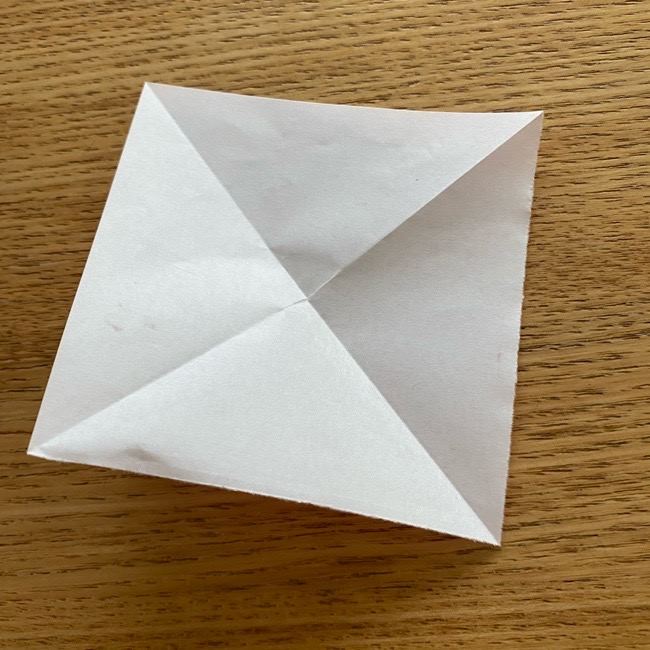 桜の折り紙 切らないで立体的につくる折り方作り方 (3)
