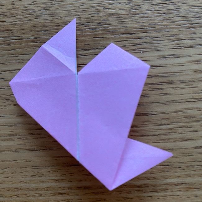 桜の折り紙 切らないで立体的につくる折り方作り方 (31)
