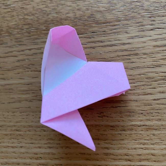 桜の折り紙 切らないで立体的につくる折り方作り方 (33)