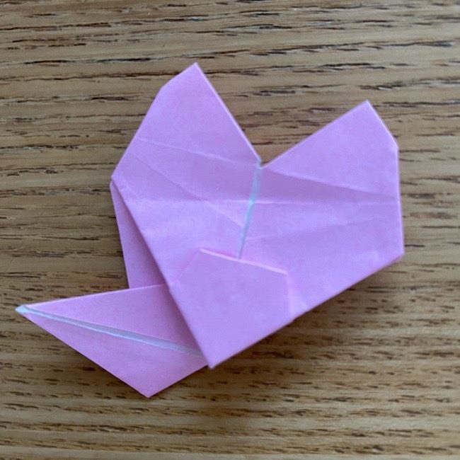 桜の折り紙 切らないで立体的につくる折り方作り方 (40)