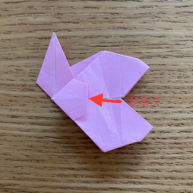 桜の折り紙 切らないで立体的につくる折り方作り方 (41)
