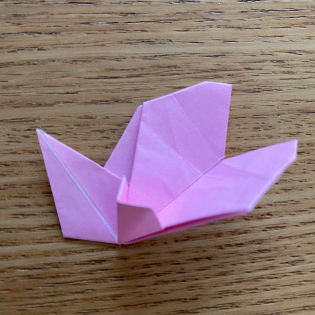 桜の折り紙 切らないで立体的につくる折り方作り方 (44)