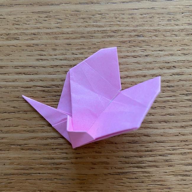桜の折り紙 切らないで立体的につくる折り方作り方 (45)