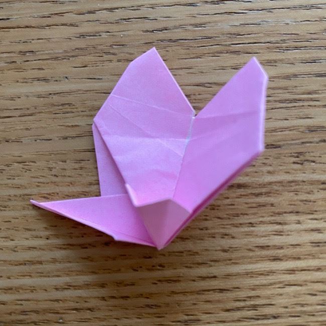 桜の折り紙 切らないで立体的につくる折り方作り方 (46)