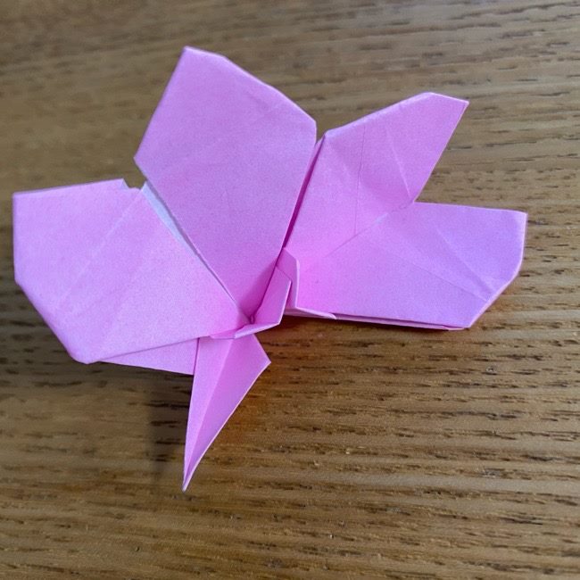 桜の折り紙 切らないで立体的につくる折り方作り方 (49)