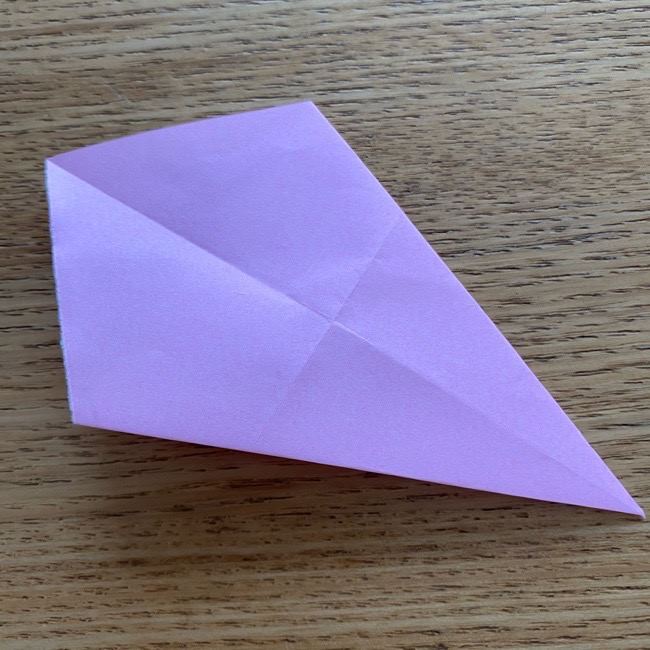 桜の折り紙 切らないで立体的につくる折り方作り方 (5)